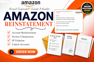 reinstate amazon suspension section 3 linked account reinstatement appeal poa