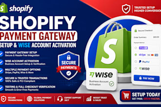 setup create payment gateway to your shopify store