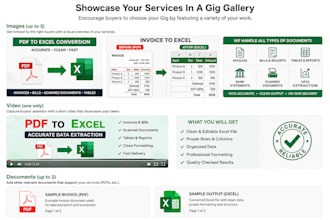 convert PDF to excel with accurate data extraction