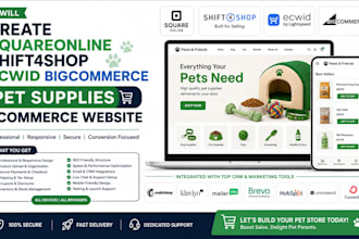 create squareonline shift4shop ecwid bigcommerce pet supplies ecommerce website