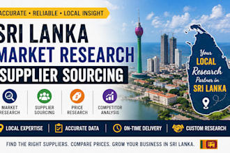 conduct sri lanka market research and supplier research