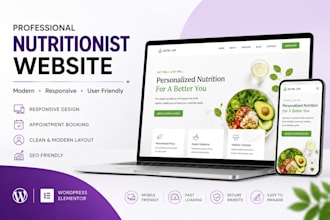 build a professional nutritionist website