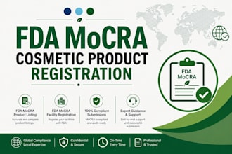 do fda cosmetic registration, mocra compliance and product listing
