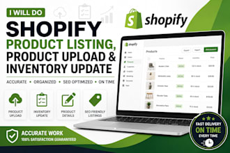 do shopify product listing product upload and inventory update