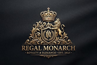 design a regal monarch logo for your brand