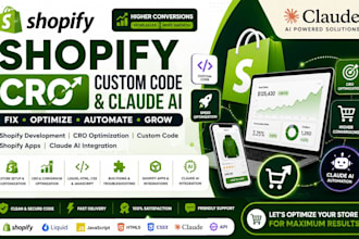 shopify cro claude ai fix shopify store shopify custom code shopify app claude