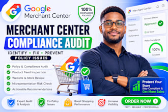 audit google merchant center and fix policy compliance issues