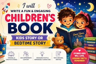 write a fun and engaging childrens book kids story or bedtime story