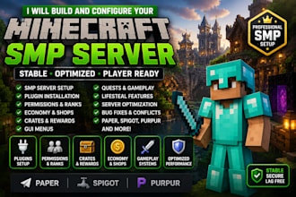 build a lag free minecraft smp with plugins, permissions and optimization