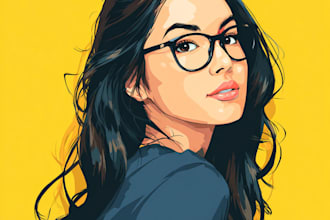 amazing cartoon portrait from your photo