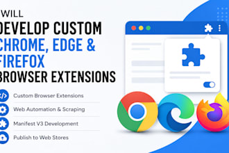 develop custom chrome, edge, and firefox browser extensions
