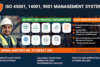 develop iso 45001, 14001 and 9001 management systems