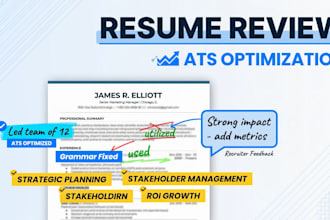 review, improve and optimize your resume professionally
