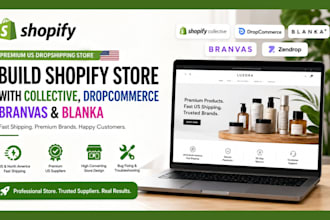 build custom shopify collective branvas blanka dropcommerce dropshipping store