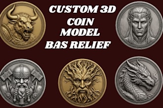 sculpt printable 3d coin bas relief model medaliion cnc for 3d printing