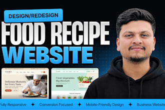 build food recipe website, recipe blog or cooking wordpress website