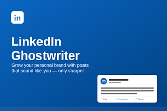 ghostwrite linkedin posts for your personal brand