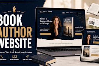 design book author website ebook landing page book presentation author branding