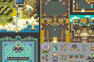 do pixel art tileset 2d game asset pixel top down pixel art tilemap game props