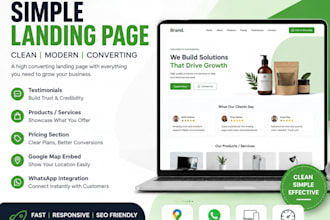 build a professional single page website with google maps