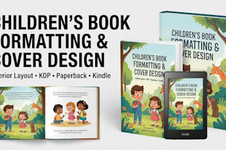 do interior book layout formatting children picture book paperback kids cover