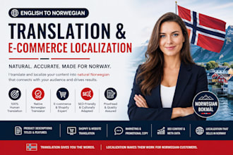 translate english to norwegian, localize your product descriptions