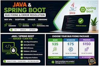 fix java spring boot bugs, errors and rest API issues