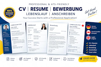 design bewerbung lebenslauf dein resume french canadian german anschreiben