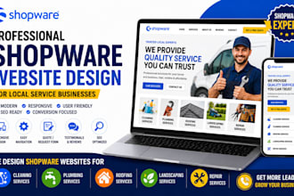 design cleaning, plumbing, roofing, landscaping and repair shopware website