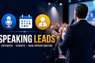 generate qualified speaking leads, keynote and paid opportunities