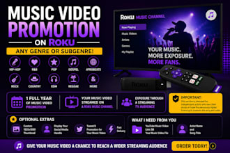 promote your music video on roku TV music channel