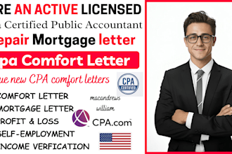 cpa letter profit and loss financial statement mortgage letter us cpa letter