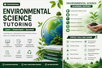 help u in any kind of writing and research on environmental sciences