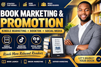 promote your book with book marketing, kindle promotion and booktok