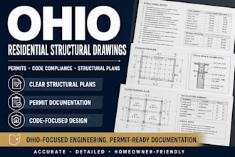 ohio structure drawings for residential permits and code compliance