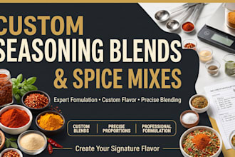 formulate custom seasoning blends and spice mixes