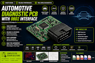 design automotive diagnostic pcb with obd2 can lin interface