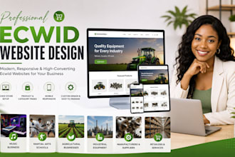music martial arts school agricultural industrial equipment ecwid website design
