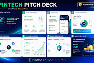 design fintech investor pitch deck for digital banking and crypto proposal deck