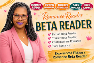 be your beta reader for romance, dark romance, contemporary, fantasy fiction