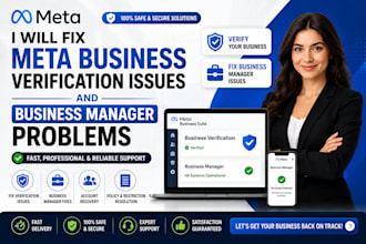fix meta business verification issues and business manager problem