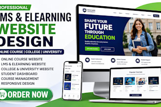 design online courses collage website lms elearning website universities website