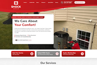design wix hvac website ac installation furnace installation website wix