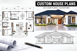 create custom residential house plans and architectural drawings