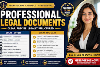 provide professional legal writing contracts policies legal documents