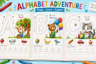 do kids activity book english maths science tracing workbook