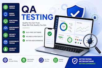 do QA testing website testing mobile app testing and bug reporting