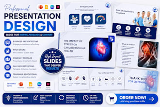 design powerpoint presentation, medical webinar, fitness, research health care