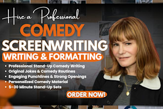 write stand up comedy, hilarious jokes funny comedy script movie script editing