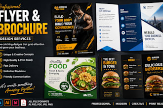 do creative flyer design and broucher